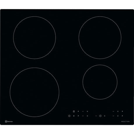 Electrolux GK58TCIO, Piano di cottura a induzione, Nero, Variante di incasso: Senza telaio, Numero zone di cottura: 4, T