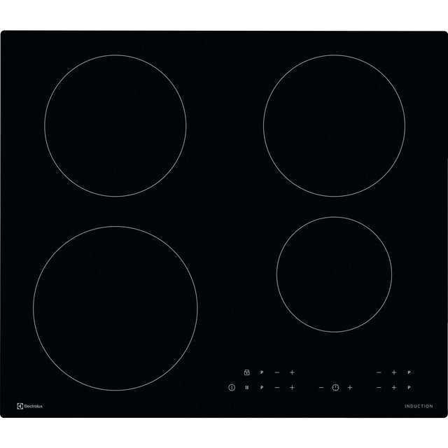 Electrolux GK58TCIO, Piano di cottura a induzione, Nero, Variante di incasso: Senza telaio, Numero zone di cottura: 4, T