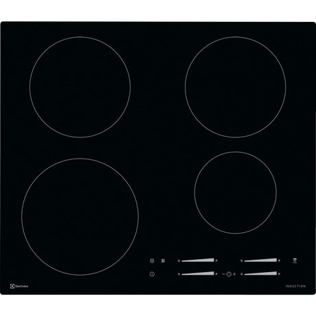 Electrolux GK58TSIO, Piano di cottura a induzione, Nero, Variante di incasso: Senza telaio, Numero zone di cottura: 4, T