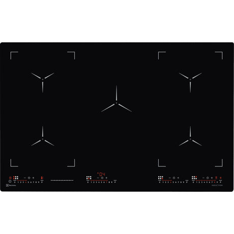 Electrolux GK80TSILO, Piano di cottura a induzione, Nero, Variante di incasso: Senza telaio, Numero zone di cottura: 5, 