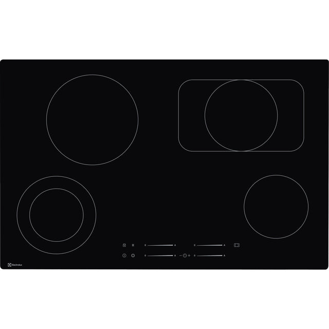 Electrolux GK78TSO, Piani di cottura in vetroceramica, Nero, Variante di incasso: Senza telaio, Numero zone di cottura: 