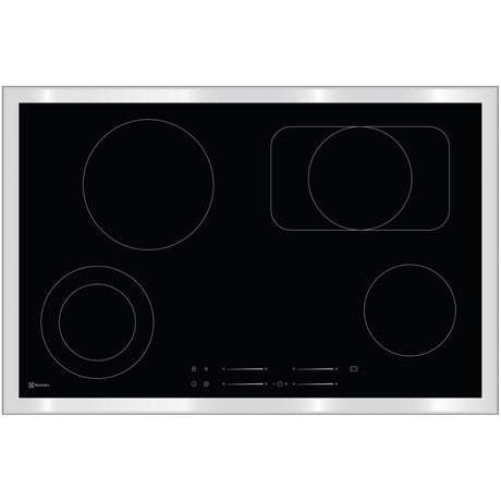 Electrolux GK80TSPLCN, Piani di cottura in vetroceramica, Cromo, Variante di incasso: Telaio largo, Numero zone di cottu