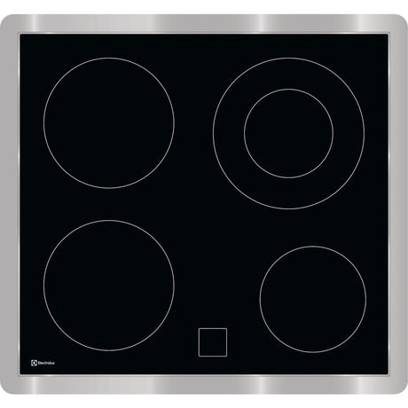 Electrolux GK56PPLRCN, Piani di cottura in vetroceramica, Cromo, Variante di incasso: Telaio largo, Numero zone di cottu