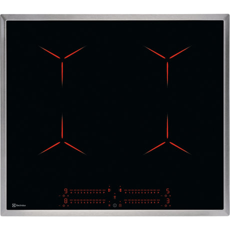 Electrolux GK58TSIPCN, Piano di cottura a induzione, Cromo, Variante di incasso: Telaio, Numero zone di cottura: 4, Tens