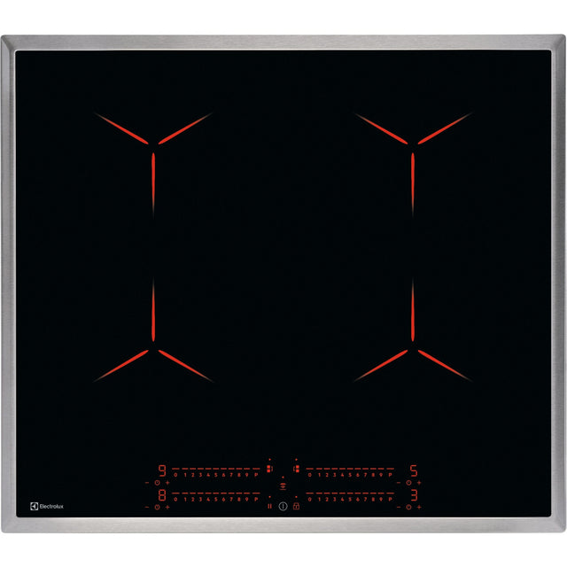 Electrolux GK58TSIPCN, Piano di cottura a induzione, Cromo, Variante di incasso: Telaio, Numero zone di cottura: 4, Tens