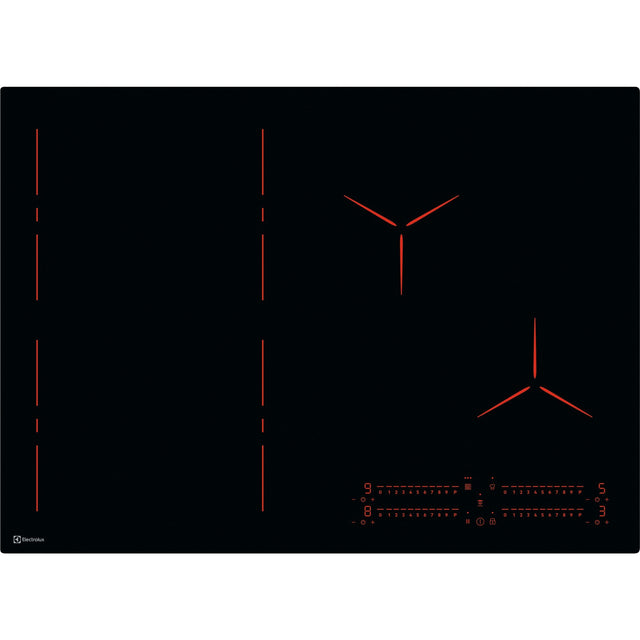 Electrolux GK69TSIPO, Piano di cottura a induzione, Nero, Variante di incasso: Senza telaio, Numero zone di cottura: 4, 