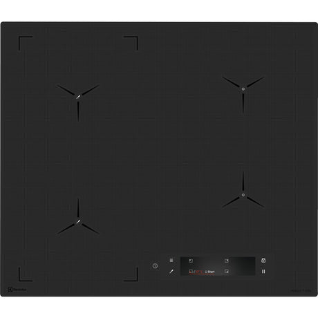 Electrolux GK58FTIPO, Piano di cottura a induzione, Nero, Variante di incasso: Senza telaio, Numero zone di cottura: 4, 