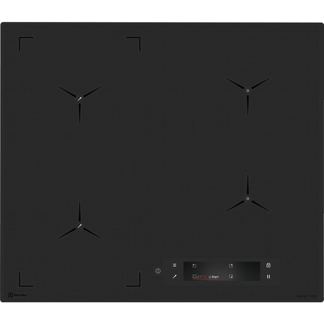 Electrolux GK58FTIPO, Piano di cottura a induzione, Nero, Variante di incasso: Senza telaio, Numero zone di cottura: 4, 