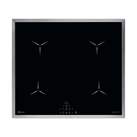 Electrolux GK58ICN, Piano di cottura a induzione, Cromo, Variante di incasso: Telaio, Numero zone di cottura: 4, Tension