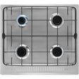 Electrolux GKM44CN, Piani di cottura a gas da incasso, Cromo, Numero zone di cottura: 4, Raggio (cm): 0.5, Larghezza (cm