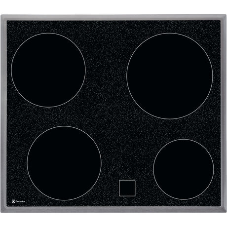 Electrolux GK58YCN, Piani di cottura in vetroceramica, Cromo, Variante di incasso: Telaio, Numero zone di cottura: 4, Te