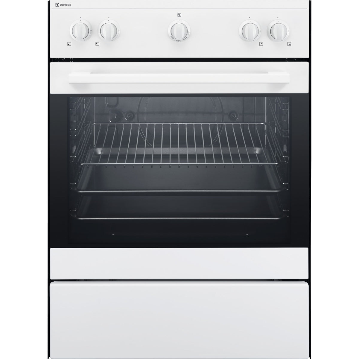 Electrolux GHL246WE, Cucina a gas da incasso, Bianco, Classe energetica: A+, Modalità di funzionamento: Selettori comand