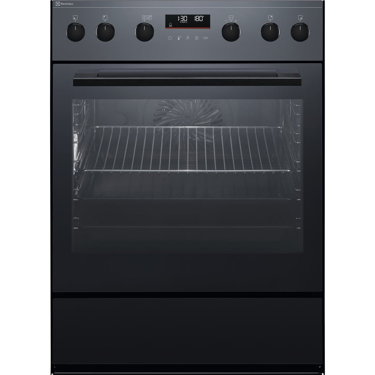 Electrolux EH7L5DSP, Cucina da incasso, Nero effetto specchio = vetro, Classe energetica: A+, Modalità di funzionamento: