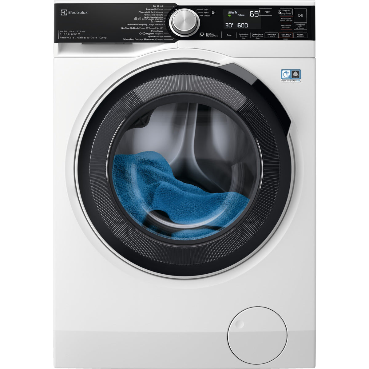 Electrolux WTSL4IE500, Lavasciuga, a destra, Classe energetica: A/E, Capacità (kg): 10, Aquastopp: Si, Tensione (V): 230